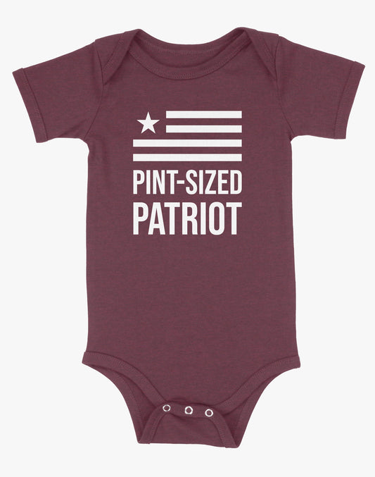 Baby Pint Sized Patriot Onsie - Maroon
