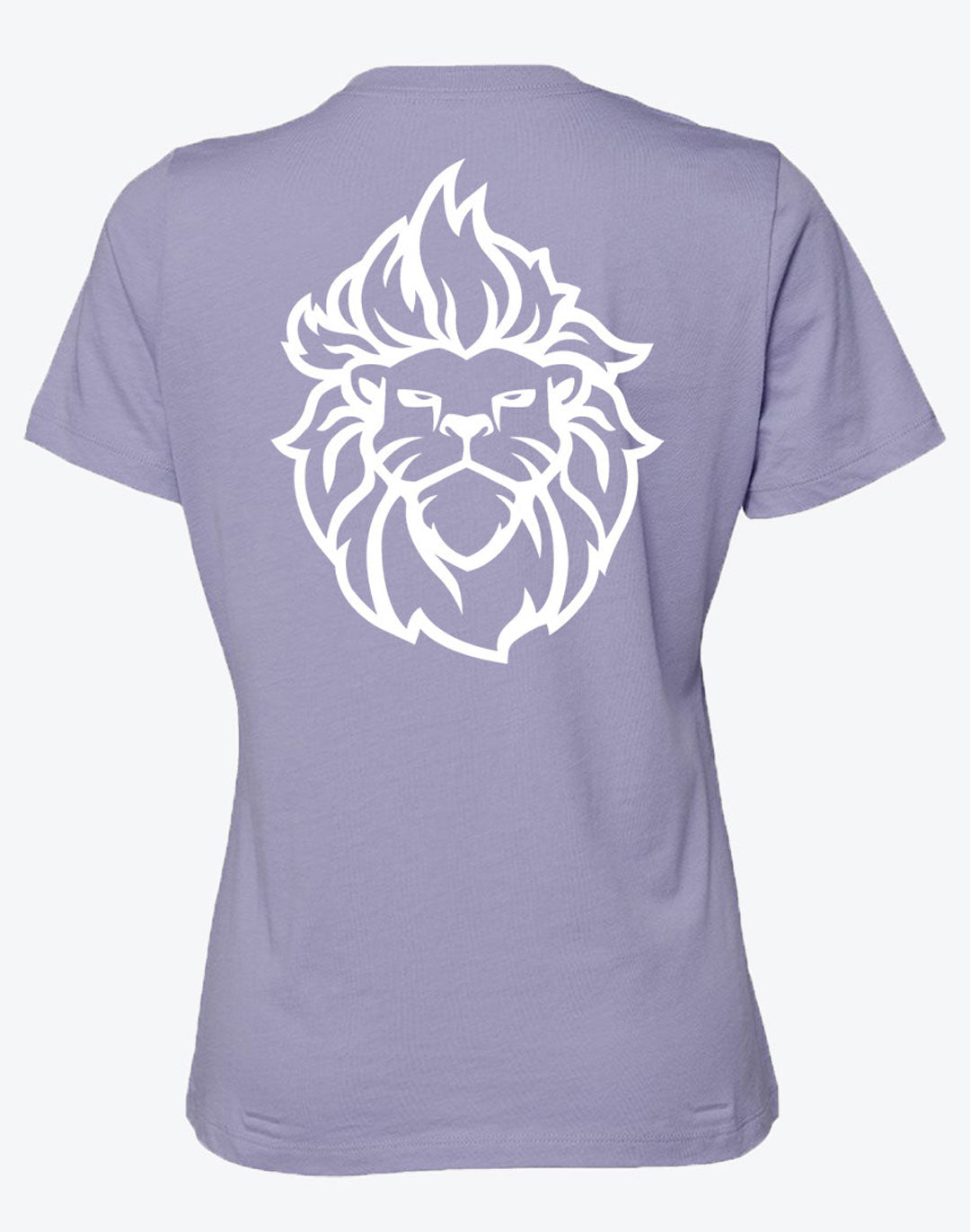 Womens Rebel Lion Relaxed Jersey Tee - Lavendar