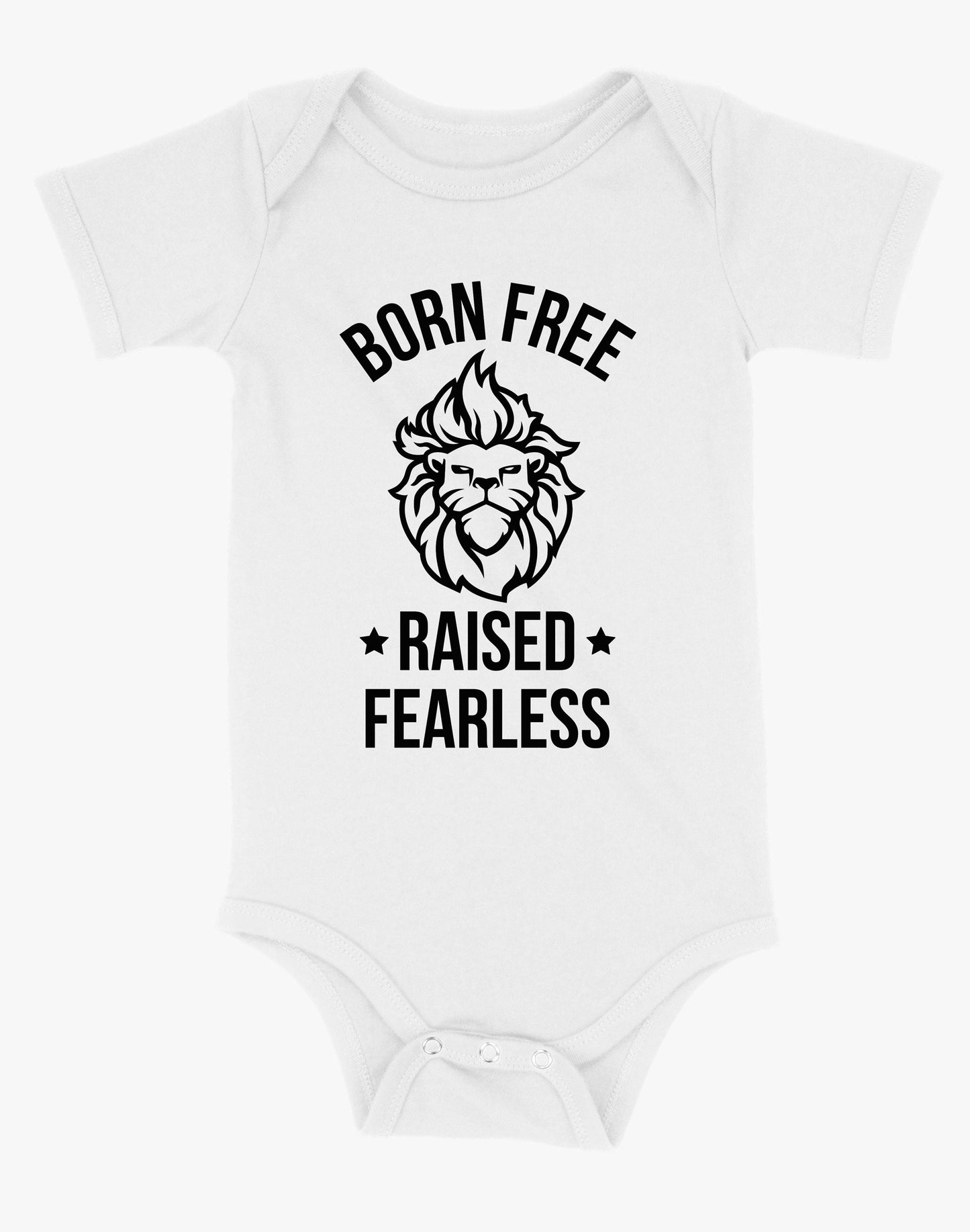 Baby Born Free Raised Fearless Onsie - White