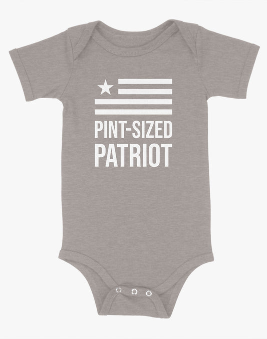 Baby Pint Sized Patriot Onsie - Stone