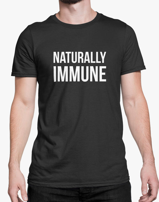 Mens/Unisex Naturally Immune Tee - Graphite Black