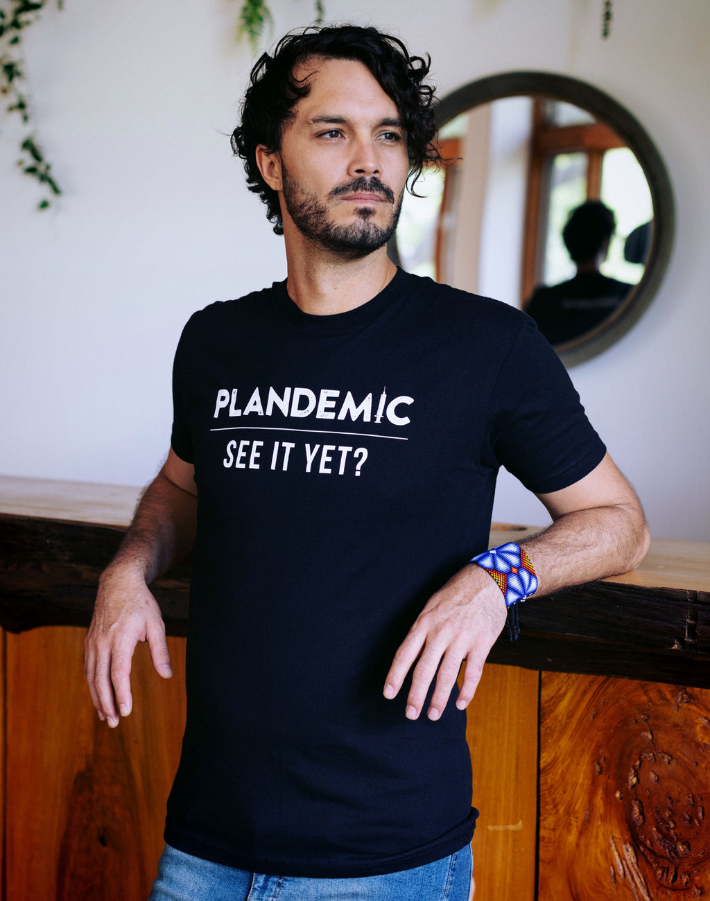 Mens/Unisex Plandemic See it Yet Tee - Black