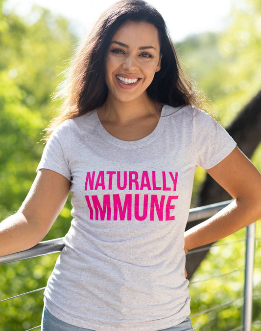 Womens Naturally Immune Fitted Triblend Tee - White Fleck