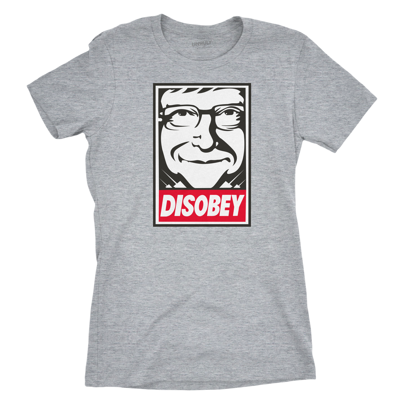 Womens Disobey Bill Gates Fitted Jersey Tee