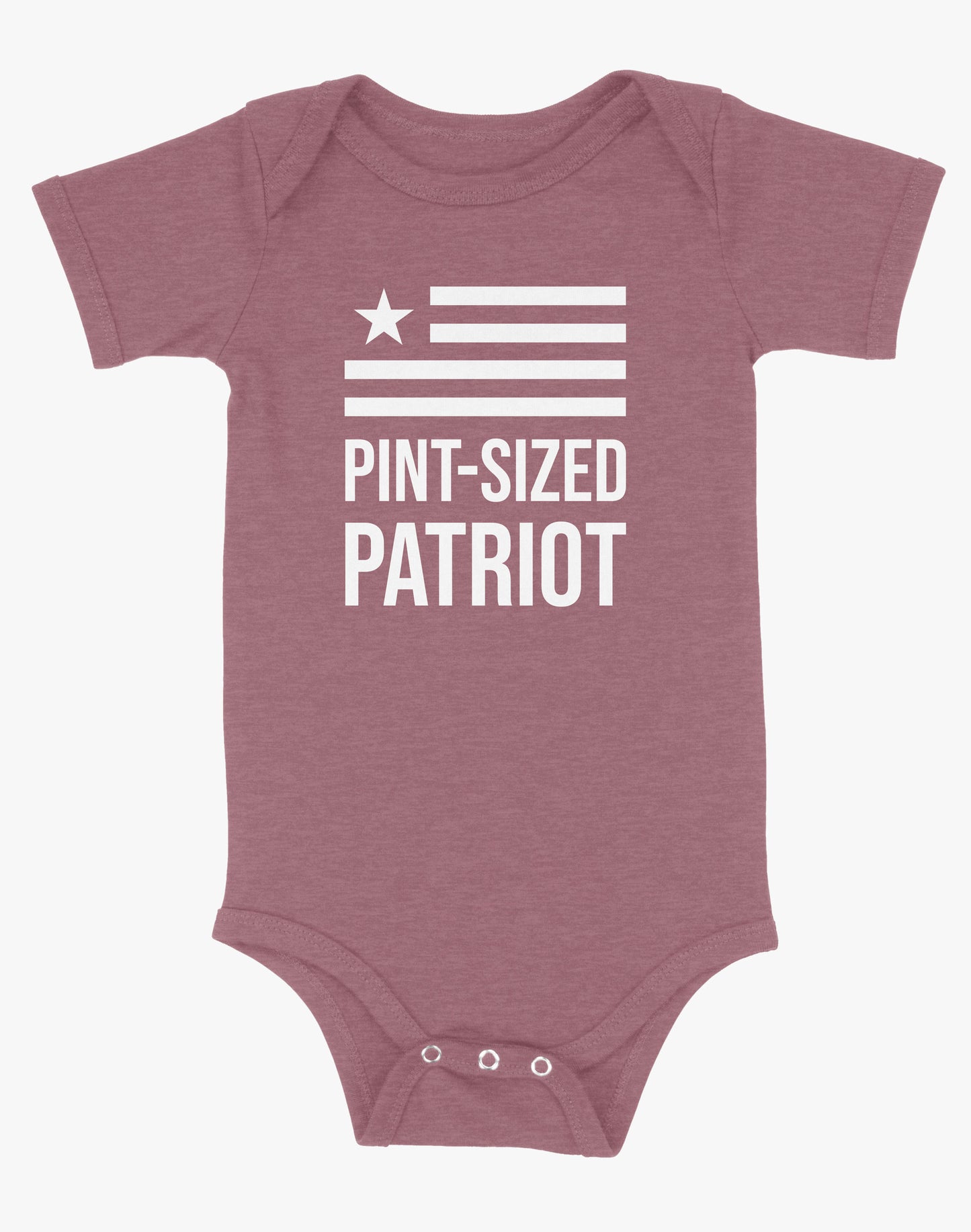 Baby Pint Sized Patriot Onsie - Mauve