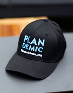 Plandemic Embroidered Flexfit Hat - Blue/Black - Sm/Med