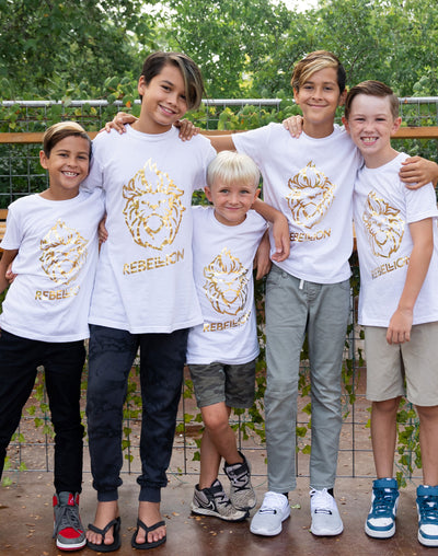 Youth Rebel Lion Gold Foil Tee
