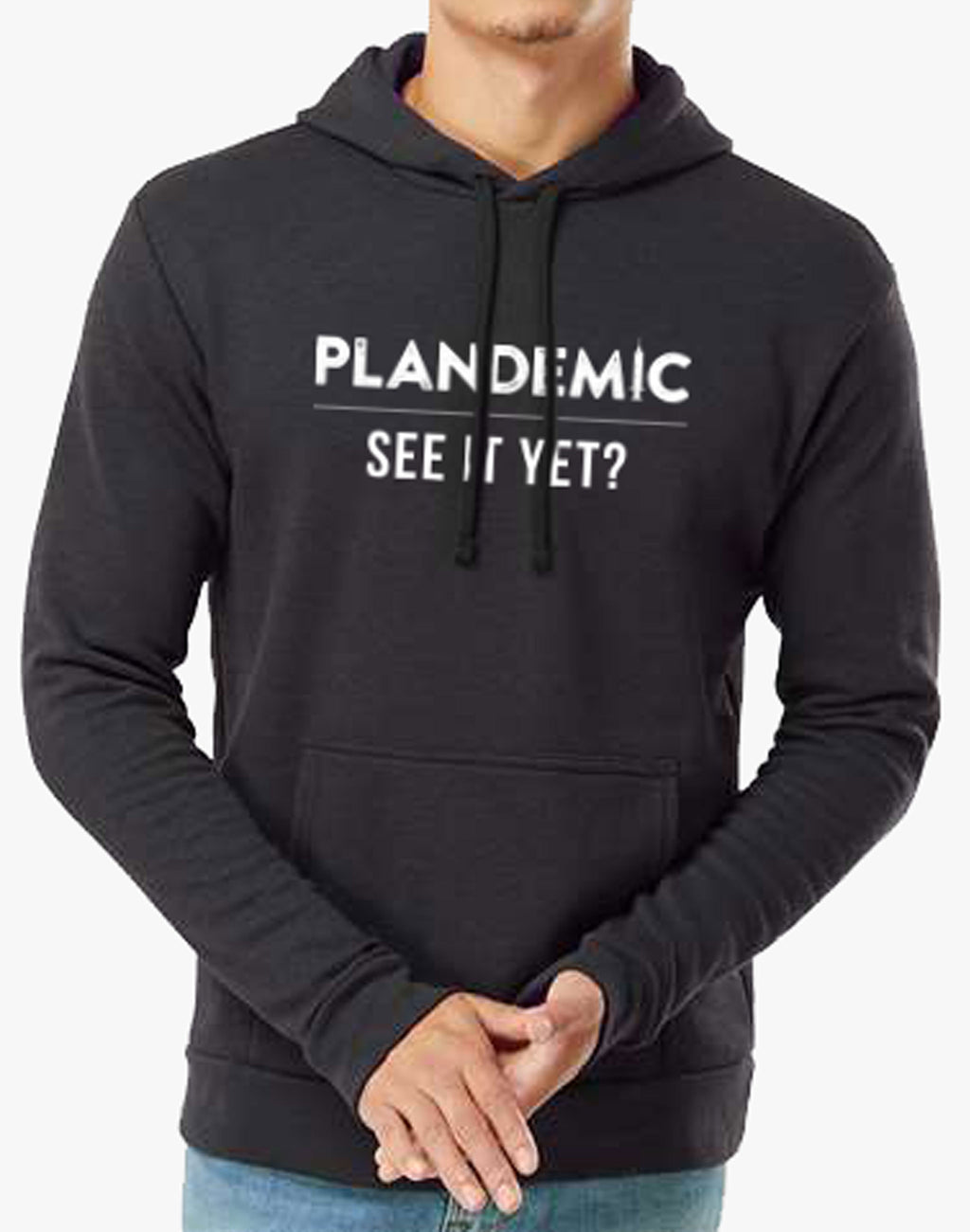 Unisex Plandemic See it Yet Fleece Lined Hoodie - Heather Black