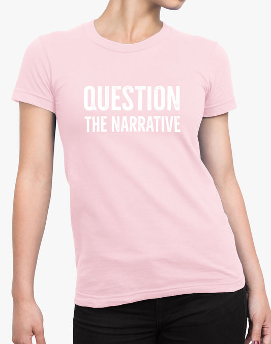 Womens Question the Narrative Relaxed Jersey Tee - Pink
